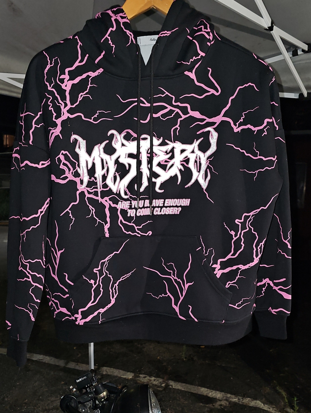 Adika Sweatshirt Hoodie Pullover MYSTERY Sz. Small Black Pink